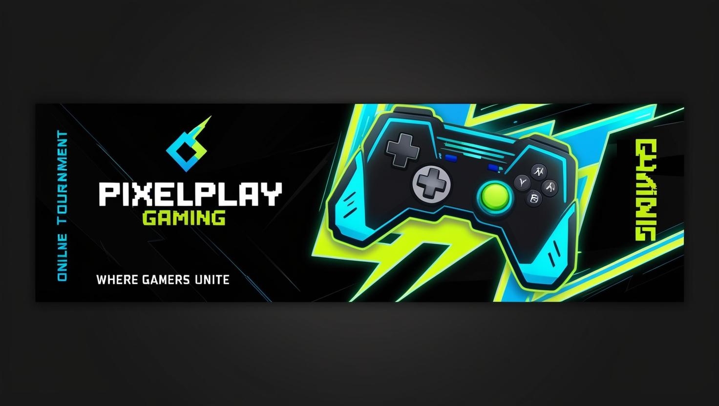 PixelPlay Gaming - Social Media Banner Design